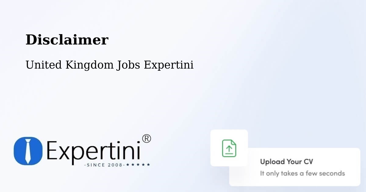 Disclaimer – Acle - United Kingdom Jobs Expertini